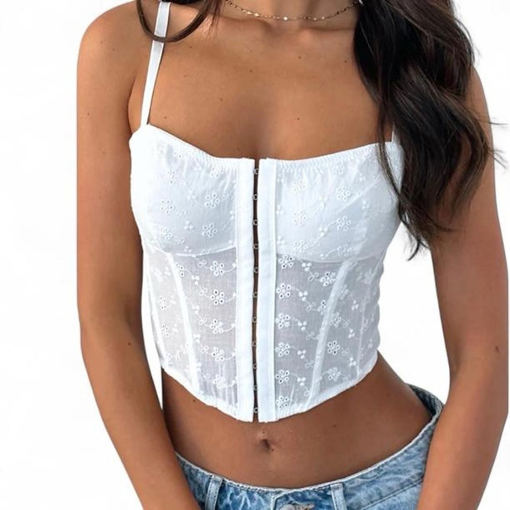 White Fox Corset Top